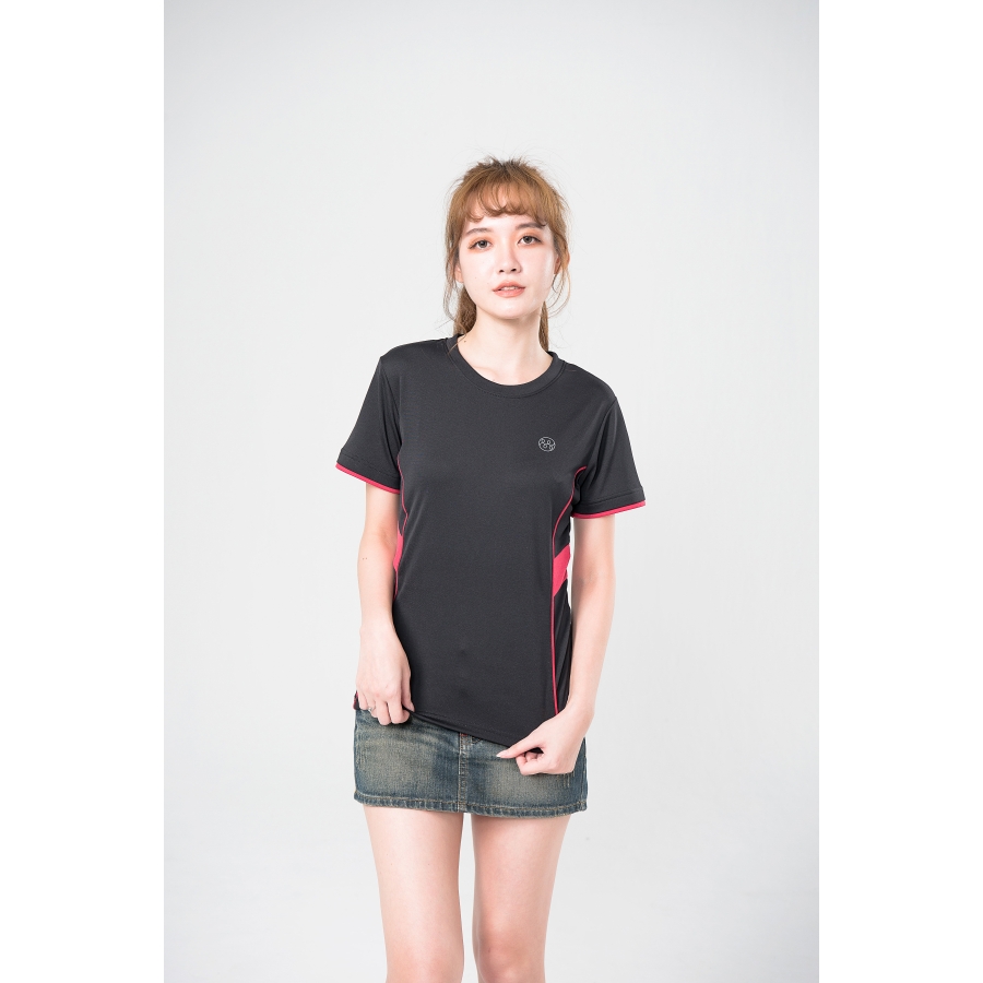 MMT單向導超乾爽透氣衣-玫紅(圓領款)